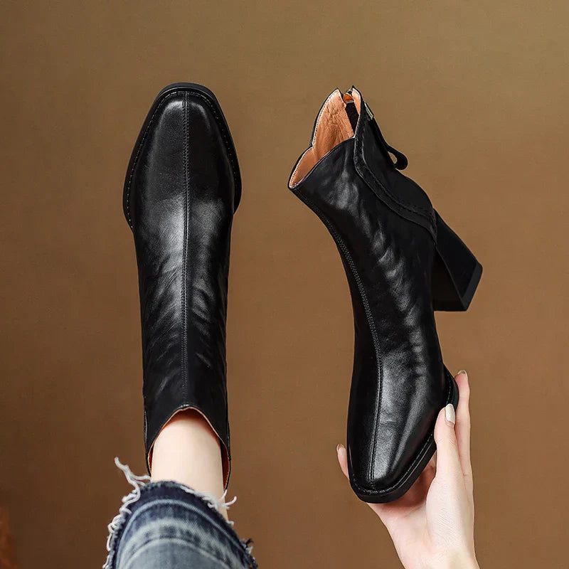 Sharon - Elegant Comfort Heel Boots