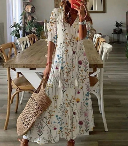 Jessica | Elegant Boho Dress with Tummy Coverage